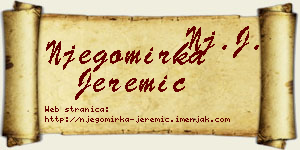 Njegomirka Jeremić vizit kartica
